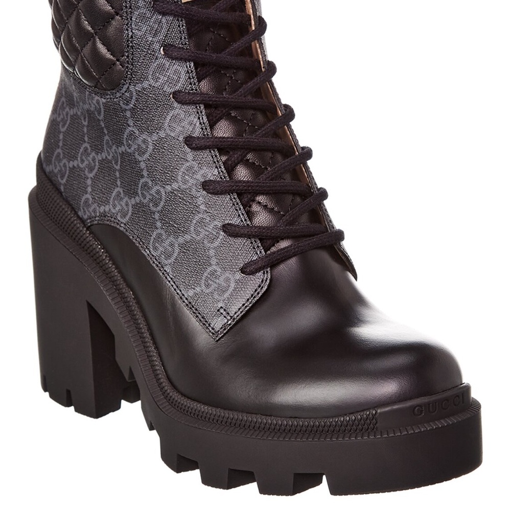 Gucci Apollo GG Supreme Quilted Ankle Boots - Size EU 42
